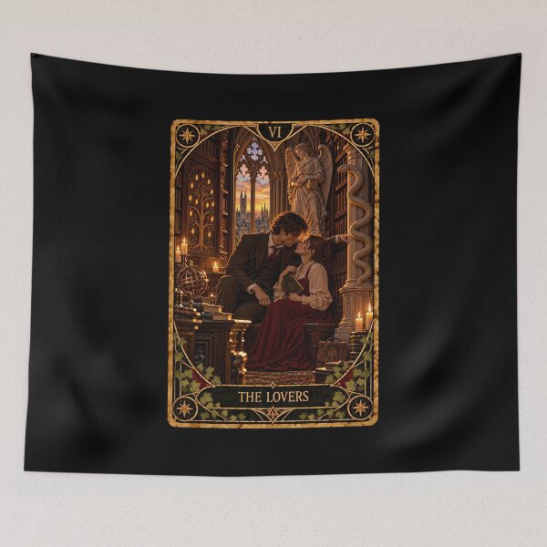 Item preview, Dark Academia Tarot Card Prints: The Lovers designed and sold by PinUpPizzazz.