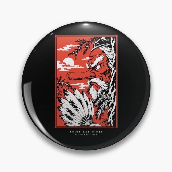 Item preview, Vermilion Tengu Mask Neo-Ukiyoe Woodblock Streetwear designed and sold by WAVE-JP.