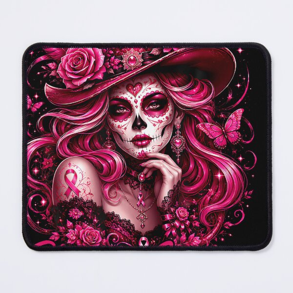 Item preview, Skull Breast Cancer Awareness Skeleton Pink Ribbon Halloween designed and sold by walthfehrl.