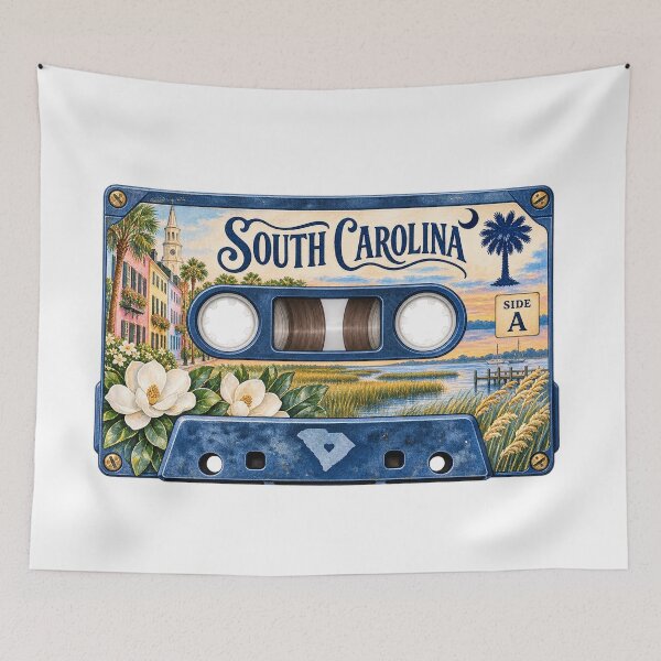 Item preview, South Carolina Retro Cassette Tape designed and sold by Whimspired By Paxx.