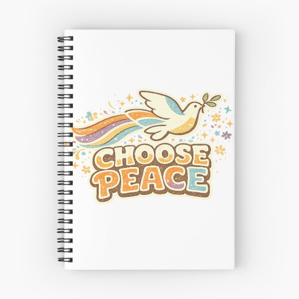 Item preview, Choose Peace Retro Dove Olive Branch Positive Peace Quote Design designed and sold by inkoutninja.