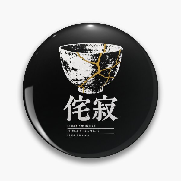 Item preview, kintsugi wabi-sabi broken tea bowl gold repair sumi-e tour designed and sold by WAVE-JP.