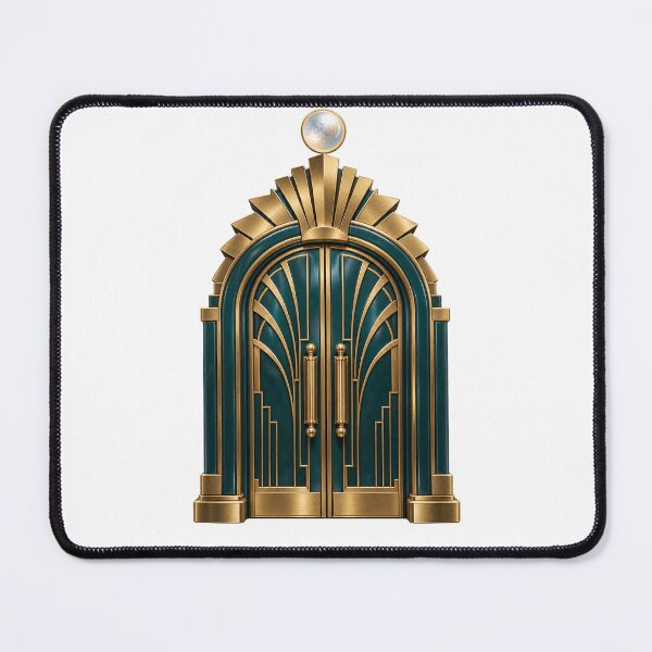 Item preview, Midnight Deco Sunburst Door designed and sold by TrendTribeTP.