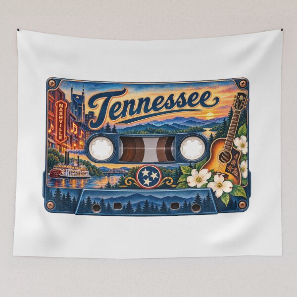 Item preview, Tennessee Retro Cassette Tape designed and sold by Whimspired By Paxx.