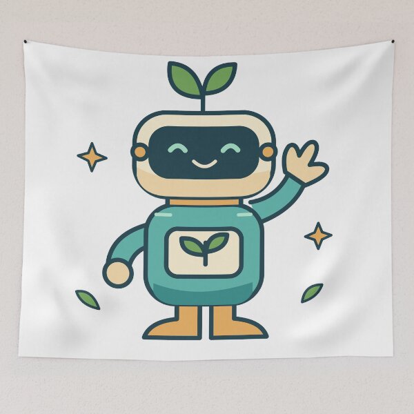 Item preview, Sprout Signal – Cute Botanical Robot Character designed and sold by AnimeOrbit.