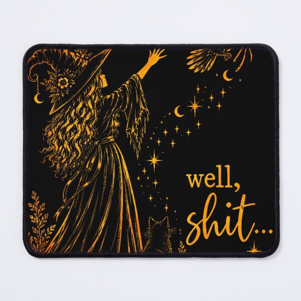 Item preview, Well Shit Funny Witch Crow Magic Halloween designed and sold by walthfehrl.
