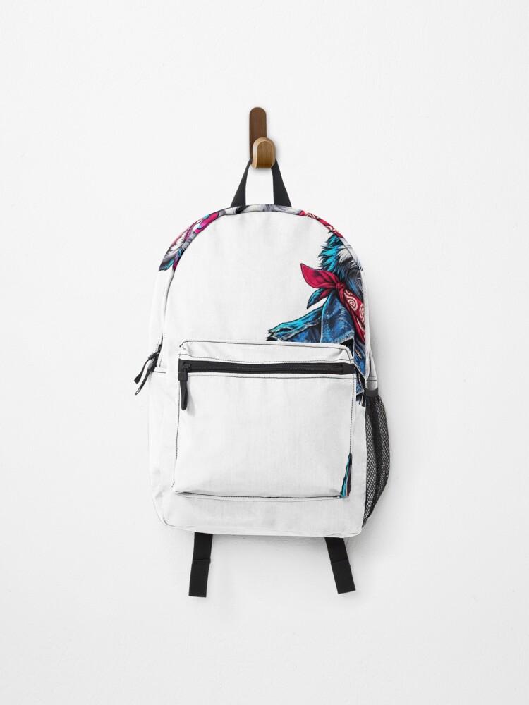 Thumbnail 1 of 3, Backpack, Neon Wolf designed and sold by GSide.