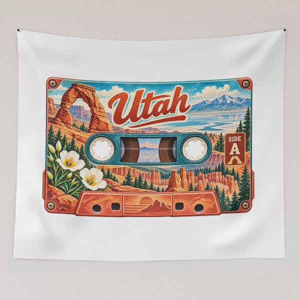 Item preview, Utah Retro Cassette Tape designed and sold by Whimspired By Paxx.