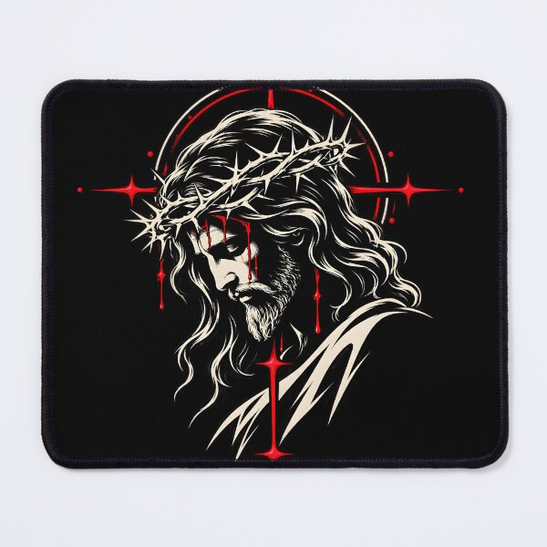 Item preview, Jesus Christ Crown of Thorns Crimson Sacred Art designed and sold by QubekShop.