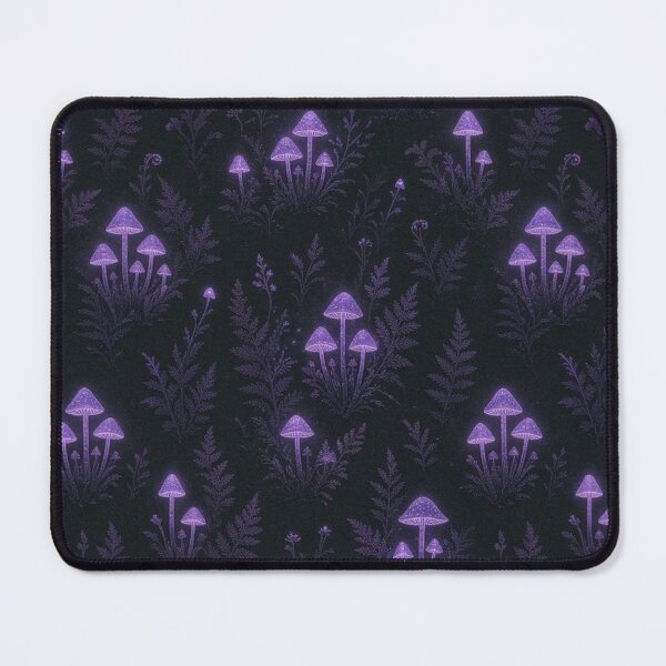 Item preview, Dark Gothic Geometric Mushrooms Damask Tile Pattern designed and sold by IntelliMindDesigns.