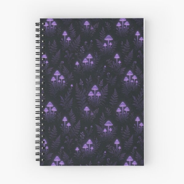 Item preview, Dark Gothic Geometric Mushrooms Damask Tile Pattern designed and sold by IntelliMindDesigns.