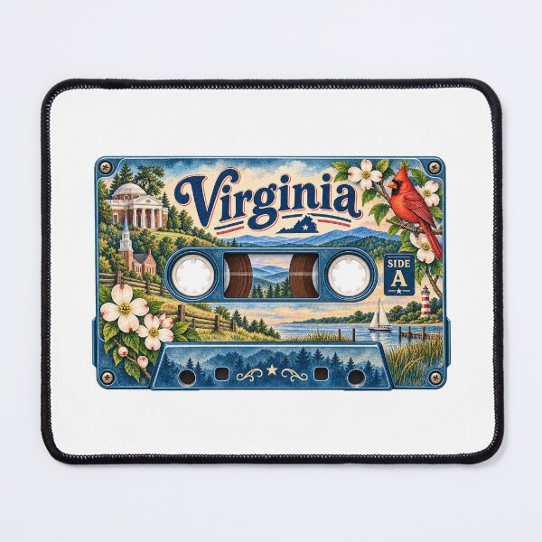 Item preview, Virginia Retro Cassette Tape designed and sold by Whimspired By Paxx.