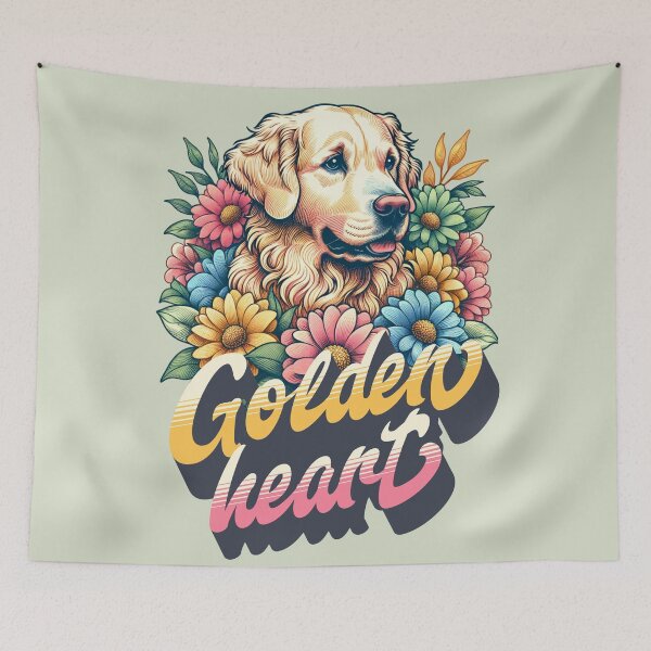 Item preview, Golden Retriever Dog with Flowers designed and sold by Twosided.