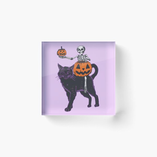 Item preview, Skeleton Riding Black Cat designed and sold by Structure-Blue.