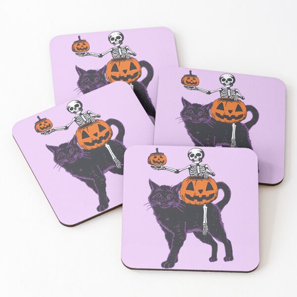 Item preview, Skeleton Riding Black Cat designed and sold by Structure-Blue.