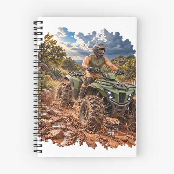 Item preview, ATV Arriving Stormy Desert Scrubland Trail designed and sold by Terrymiller1973.