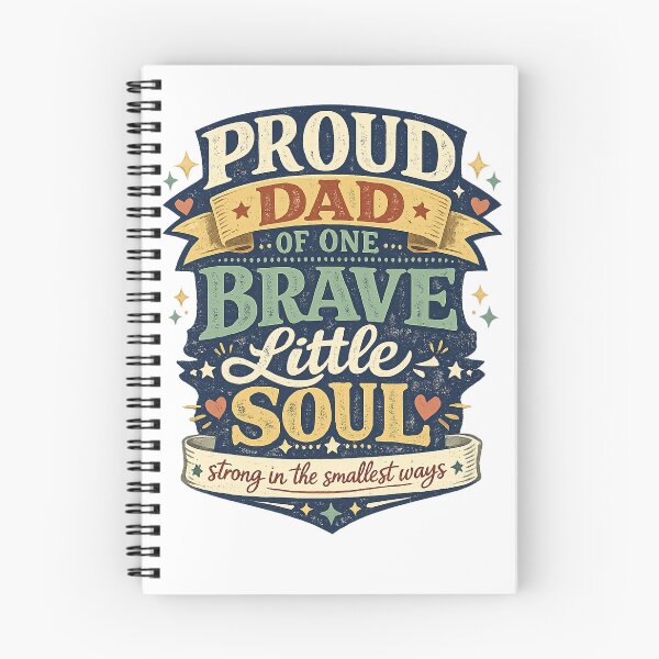 Item preview, Proud Dad of One Brave Little Soul Inspirational Fatherhood Quote Design designed and sold by inkoutninja.