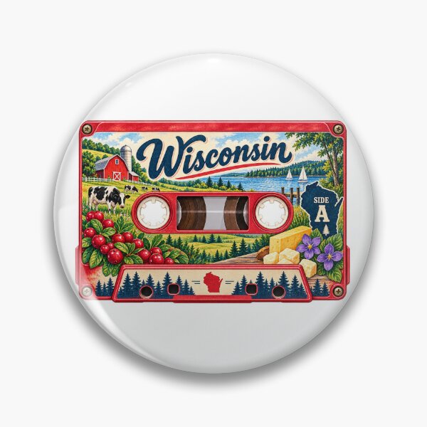 Item preview, Wisconsin Retro Cassette Tape designed and sold by Whimspired By Paxx.