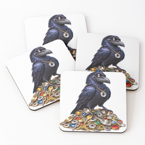 Item preview, Coleccionista de objetos brillantes de Raven designed and sold by Slow Draw.
