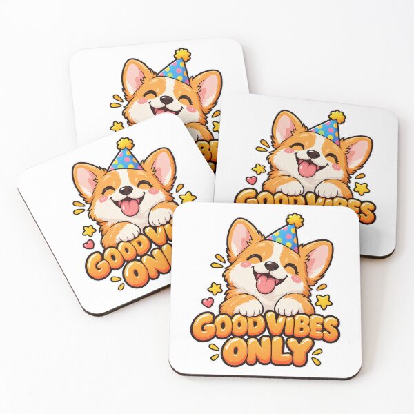 Item preview, Good Vibes Only - Happy Corgi Dog designed and sold by Visual Dept..