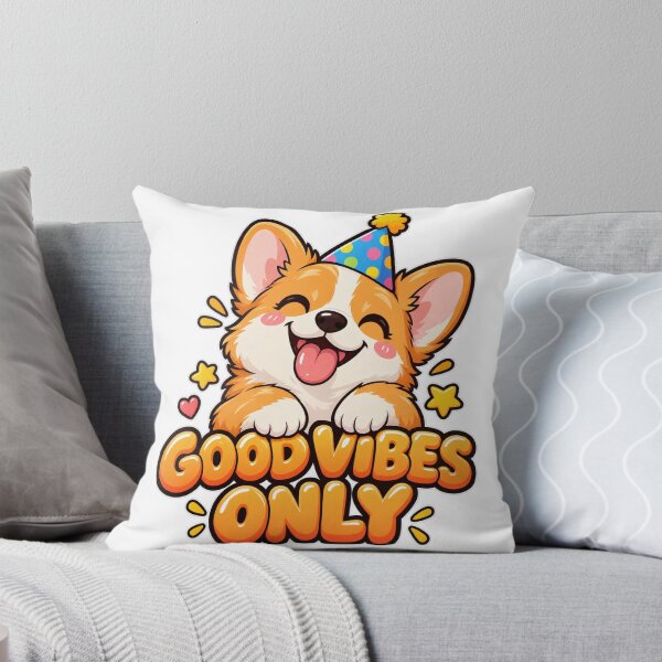 Item preview, Good Vibes Only - Happy Corgi Dog designed and sold by Visual Dept..