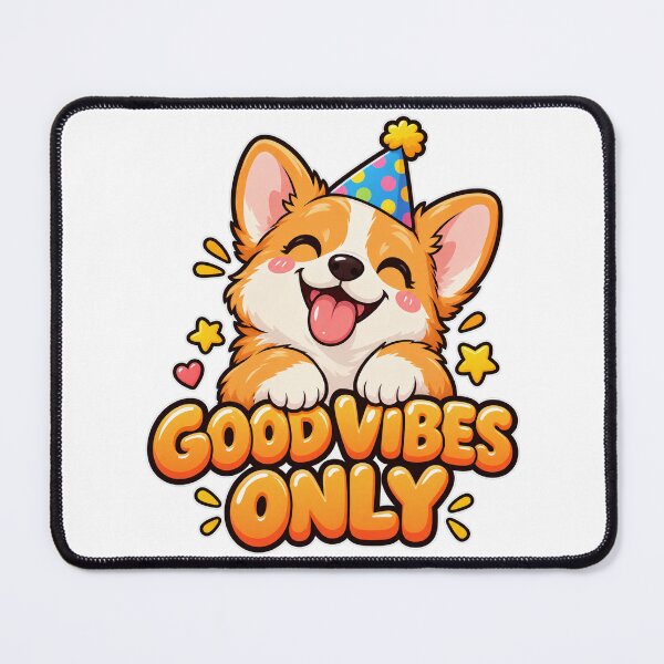 Item preview, Good Vibes Only - Happy Corgi Dog designed and sold by Visual Dept..