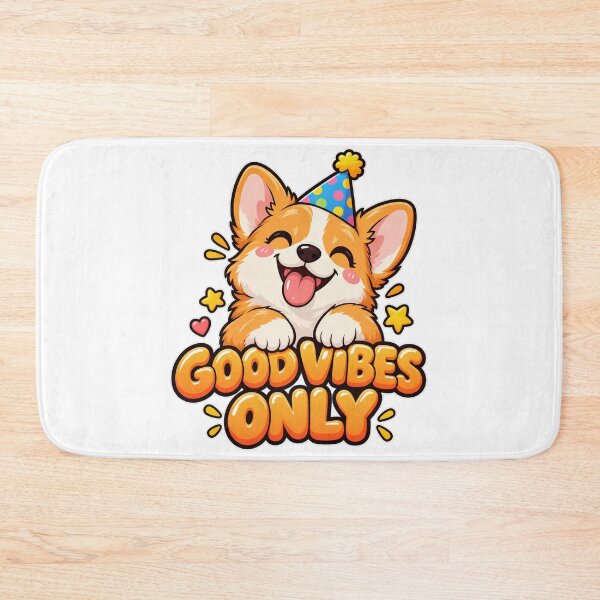 Item preview, Good Vibes Only - Happy Corgi Dog designed and sold by Visual Dept..
