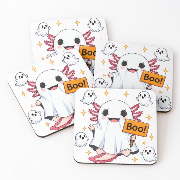 Item preview, Boo Ghost Axolotl Halloween designed and sold by IndiVibe.