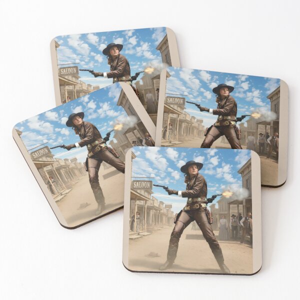 Item preview, The Outlaw Cowgirl Duel in the Wild West designed and sold by artisfun333.