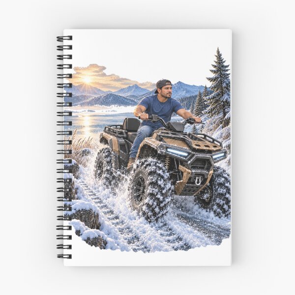 Item preview, ATV Arriving Frozen Lakeside Snow Trail designed and sold by Terrymiller1973.