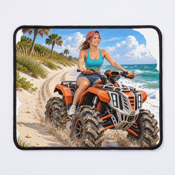 Item preview, ATV Arriving Tropical Drivable Beach Trail designed and sold by Slow Draw.