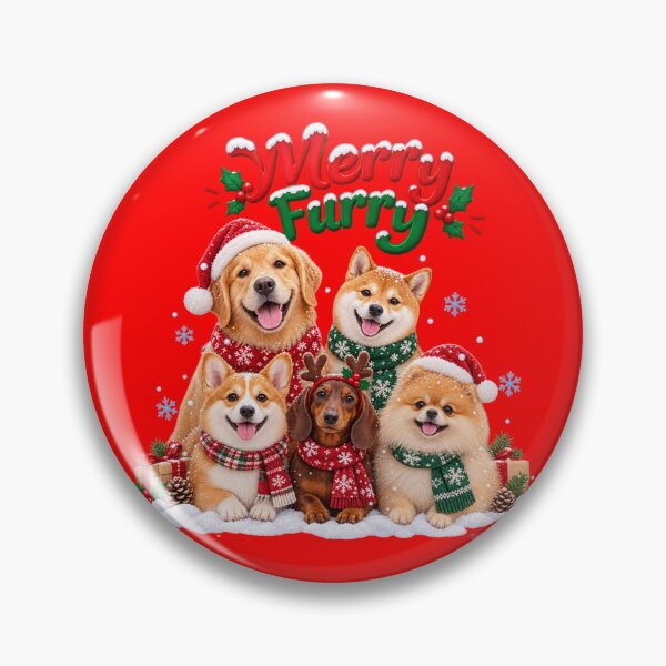 Item preview, Merry Furry Christmas Dogs – Cute Christmas Dog Lover Design designed and sold by Nina Viva.
