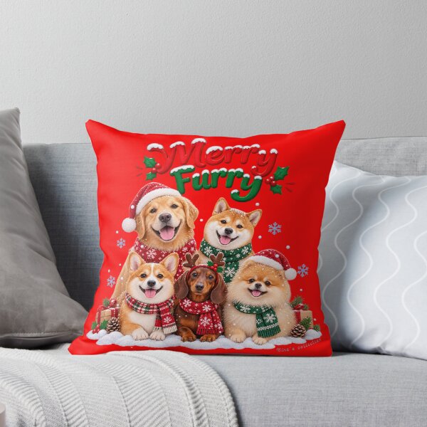 Item preview, Merry Furry Christmas Dogs – Cute Christmas Dog Lover Design designed and sold by Nina Viva.