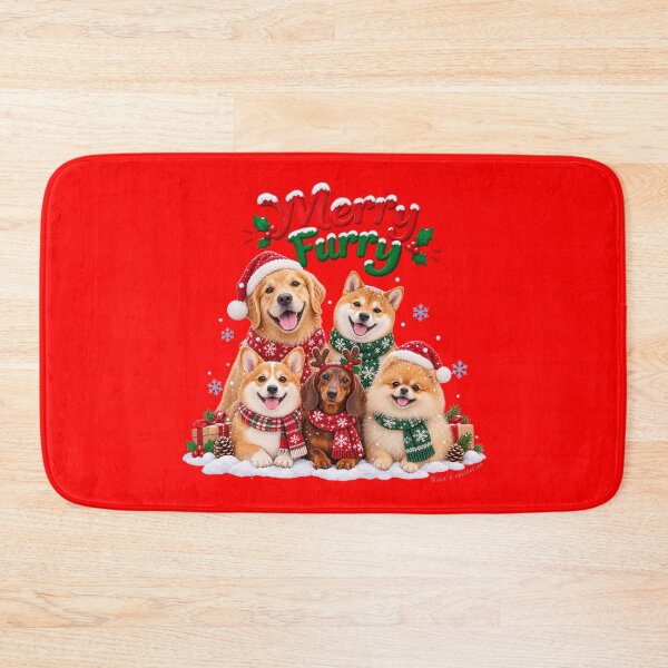Item preview, Merry Furry Christmas Dogs – Cute Christmas Dog Lover Design designed and sold by Nina Viva.