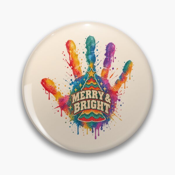 Item preview, Merry Bright Rainbow Handprint Christmas Tree Glitter designed and sold by Yellowriversss.