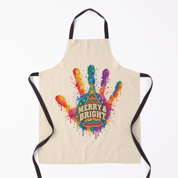 Item preview, Merry Bright Rainbow Handprint Christmas Tree Glitter designed and sold by Yellowriversss.