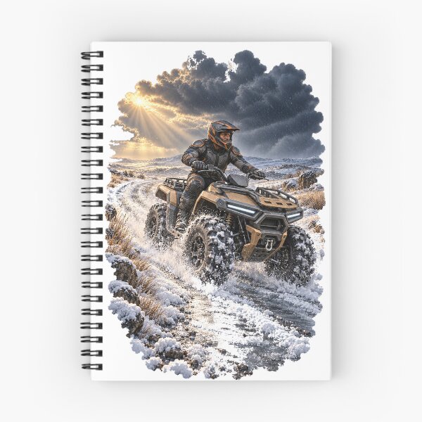 Item preview, ATV Arriving Windswept Icy Snowfield Trail designed and sold by Terrymiller1973.