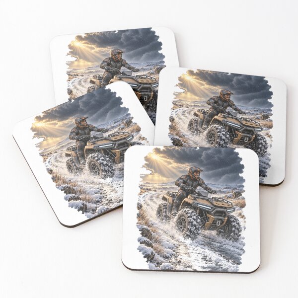 Item preview, ATV Arriving Windswept Icy Snowfield Trail designed and sold by Slow Draw.