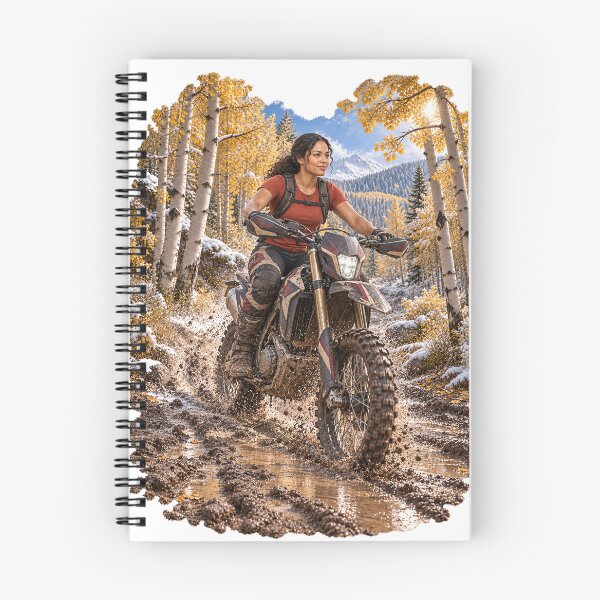Item preview, Motorcycle Arriving First Snow Golden Aspen Trail designed and sold by Terrymiller1973.