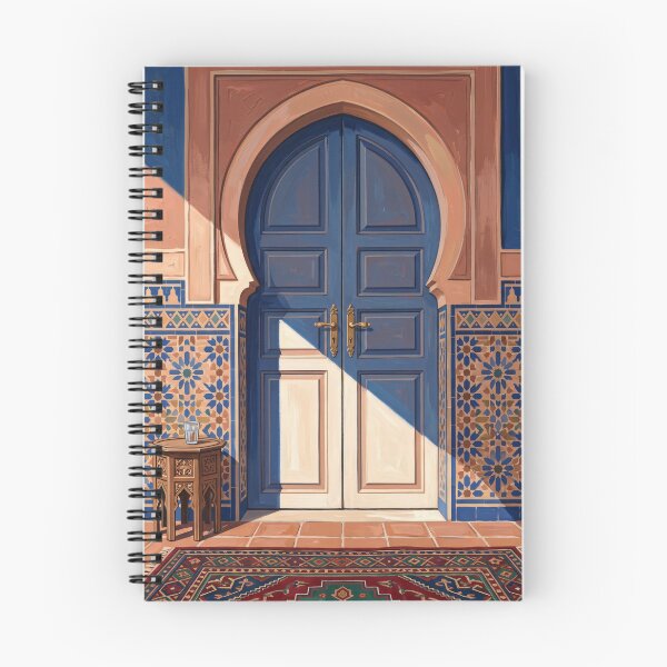 Item preview, Sunlit Moroccan Blue Door and Boho Tile Art designed and sold by arteresting-art.