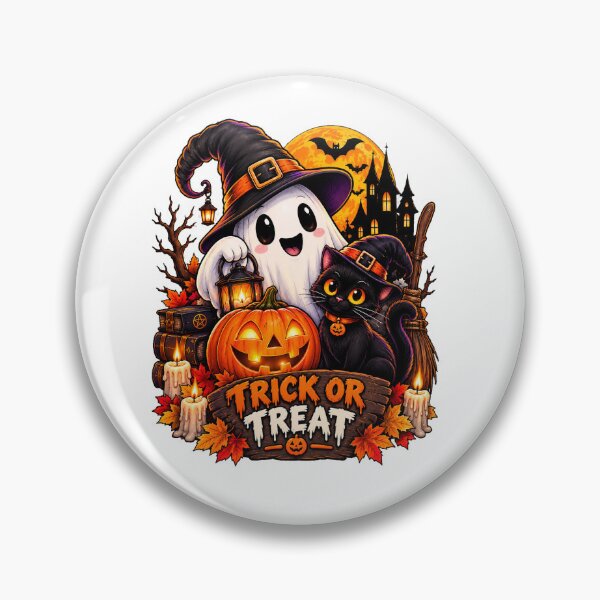 Item preview, Cute Halloween Ghost Black Cat Trick or Treat designed and sold by grand-shop1.