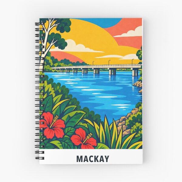 Item preview, Mackay Pioneer River and Forgan Bridge designed and sold by Print My Town.