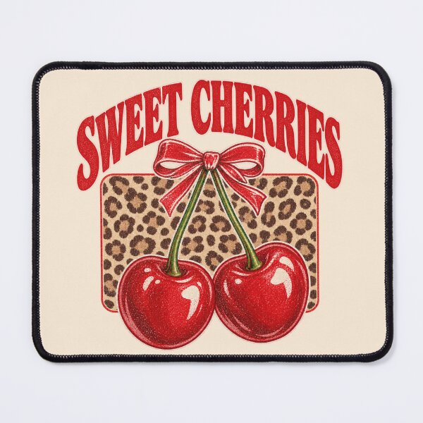 Item preview, Sweet Cherries Leopard Bow Retro Coquette Graphic designed and sold by Yellowriversss.