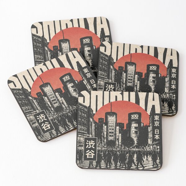 Item preview, Shibuya Tokyo Retro Japanese City Poster designed and sold by Bawwe.