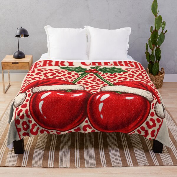 Item preview, Merry Cherries Santa Hat Leopard Christmas Graphic designed and sold by Yellowriversss.