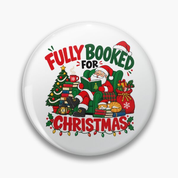 Item preview, Fully Booked for Christmas Cozy Holiday Books Shirt, Santa Reading Book designed and sold by teesterra.
