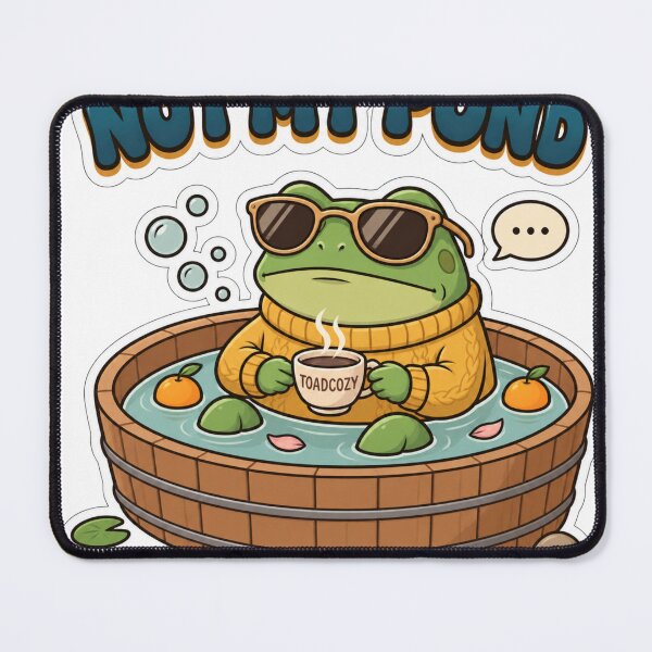 Item preview, Not My Pond Funny Retro Cozy Toad Frog designed and sold by Nicha Studio.