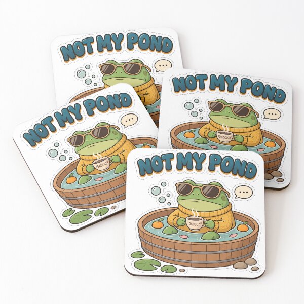 Item preview, Not My Pond Funny Retro Cozy Toad Frog designed and sold by Nicha Studio.