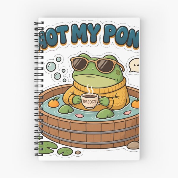 Item preview, Not My Pond Funny Retro Cozy Toad Frog designed and sold by Nicha Studio.