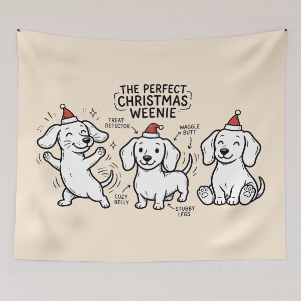 Item preview, Perfect Christmas Weenie Dachshund Anatomy Santa Funny designed and sold by Yellowriversss.